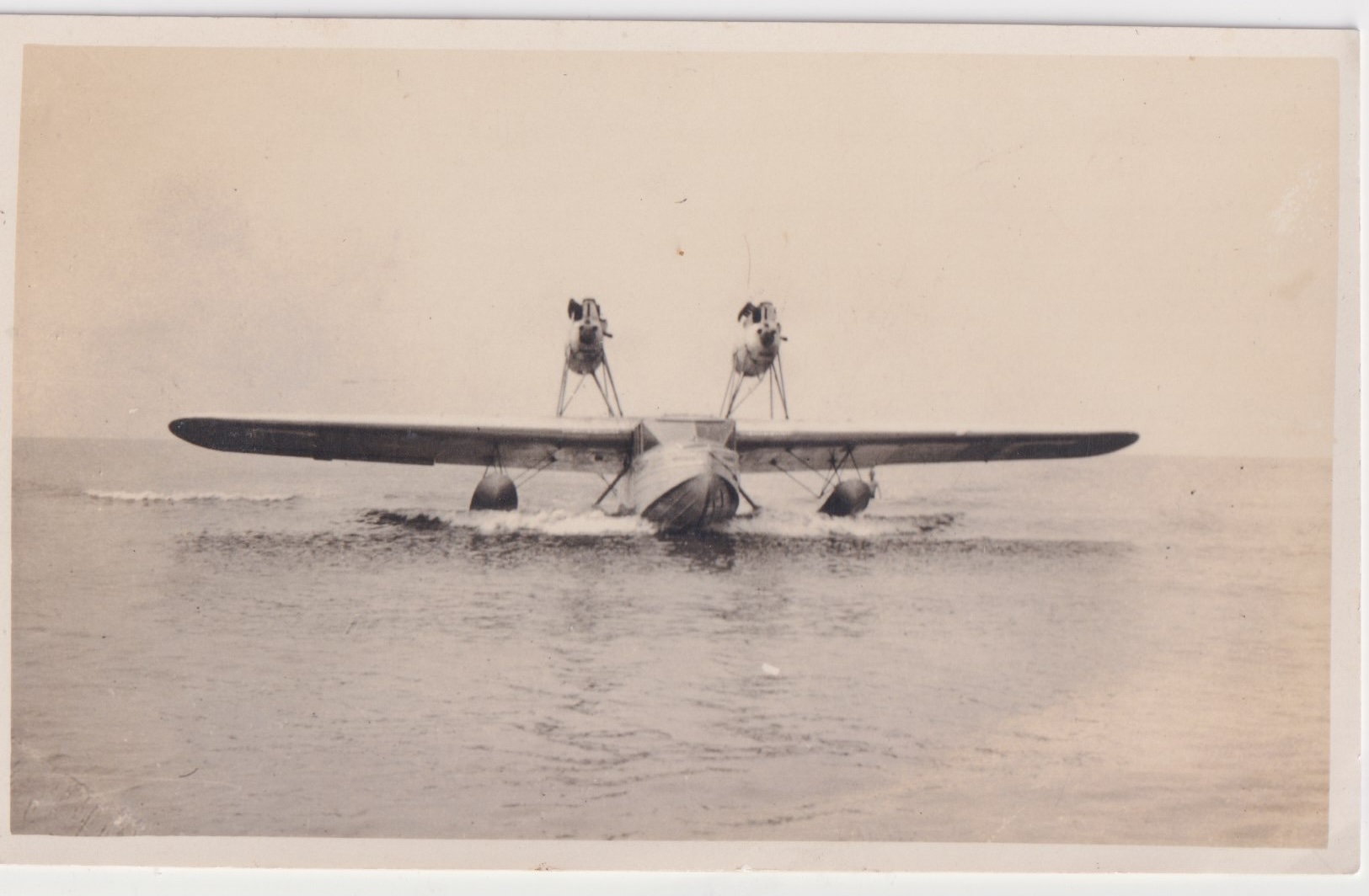 Rare real photographic postcard of the Rohrbach Ro V Rocco flying boat on the water